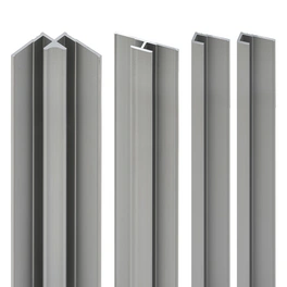 Profil-Set, Aluminiumfarben, geeignet für DecoDesign Duschrückwände