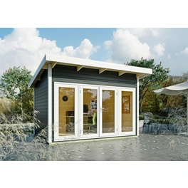 Pultdachhaus »Modern«, BxT: 350 x 250 cm (Außenmaße), Wandstärke: 28 mm