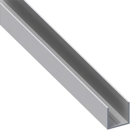 Quadrat-U-Profil, Aluminium, BxHxL: 23,5 mm x 23,5 mm x 1000 mm