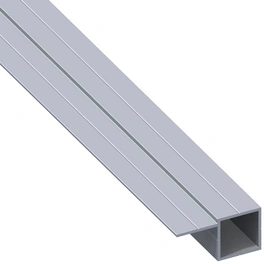 Quadratrohr, BxL: 0,75 x 100 cm, Aluminium