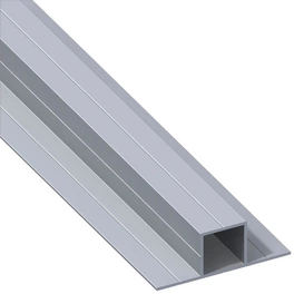 Quadratrohr, BxL: 2,35 x 250 cm, Aluminium