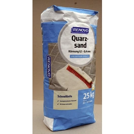 Quarzsand, 25 kg, Körnung: 0,1 - 0,4 mm, naturweiß