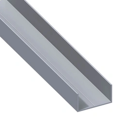 Rechteck-U-Profil, Aluminium, BxHxL: 27,5 mm x 15,5 mm x 2500 mm