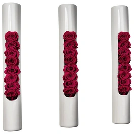 Rosen in Keramik »Infinity-Bloom«, 3er Set, rosa