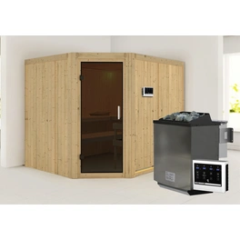 Sauna »Haapsalu«, inkl. 9 kW Bio-Kombi-Saunaofen mit externer Steuerung, für 4 Personen