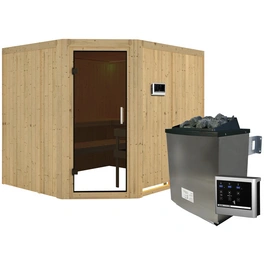 Sauna »Haapsalu«, inkl. 9 kW Saunaofen mit externer Steuerung, für 4 Personen