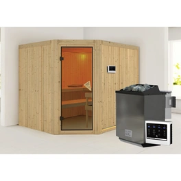 Sauna »Haaspsalu«, inkl. 9 kW Bio-Kombi-Saunaofen mit externer Steuerung, für 4 Personen