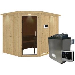 Sauna »Haaspsalu«, inkl. 9 kW Saunaofen mit externer Steuerung, für 4 Personen