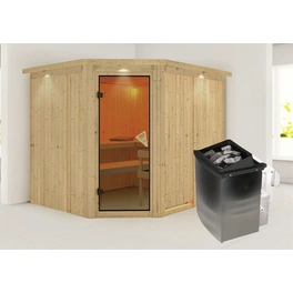 Sauna »Haaspsalu«, inkl. 9 kW Saunaofen mit integrierter Steuerung, für 4 Personen