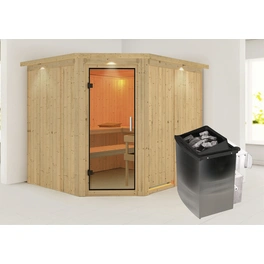 Sauna »Haaspsalu«, inkl. 9 kW Saunaofen mit integrierter Steuerung, für 4 Personen