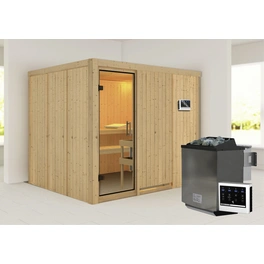 Sauna »Jöhvi«, inkl. 9 kW Bio-Kombi-Saunaofen mit externer Steuerung, für 4 Personen