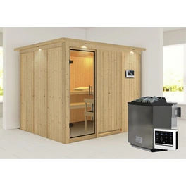 Sauna »Jöhvi«, inkl. 9 kW Bio-Kombi-Saunaofen mit externer Steuerung, für 4 Personen