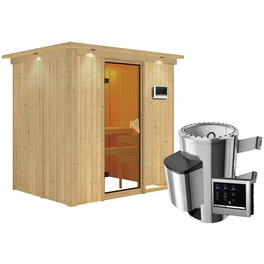 Sauna »Kircholm«, inkl. 3.6 kW Saunaofen mit externer Steuerung, für 3 Personen