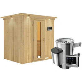 Sauna »Kircholm«, inkl. 3.6 kW Saunaofen mit externer Steuerung, für 3 Personen