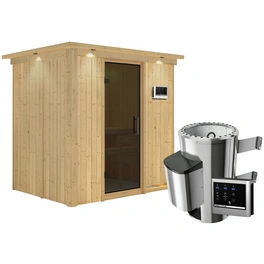 Sauna »Kircholm«, inkl. 3.6 kW Saunaofen mit externer Steuerung, für 3 Personen