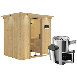 Sauna »Kircholm«, inkl. 3.6 kW Saunaofen mit externer Steuerung, für 3 Personen