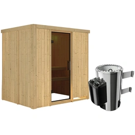 Sauna »Kircholm«, inkl. 3.6 kW Saunaofen mit integrierter Steuerung, für 3 Personen