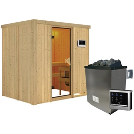 Sauna »Kothla«, inkl. 9 kW Saunaofen mit externer Steuerung, für 3 Personen