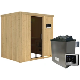 Sauna »Kothla«, inkl. 9 kW Saunaofen mit externer Steuerung, für 3 Personen