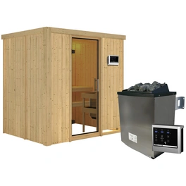 Sauna »Kothla«, inkl. 9 kW Saunaofen mit externer Steuerung, für 3 Personen