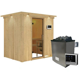 Sauna »Kothla«, inkl. 9 kW Saunaofen mit externer Steuerung, für 3 Personen