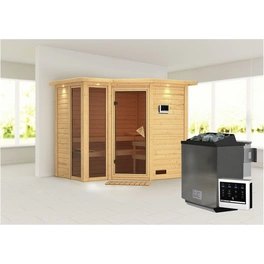 Sauna »Kunda«, inkl. 9 kW Bio-Kombi-Saunaofen mit externer Steuerung, für 4 Personen