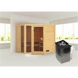 Sauna »Kunda«, inkl. 9 kW Saunaofen mit integrierter Steuerung, für 4 Personen
