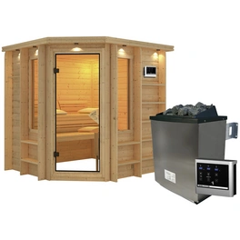Sauna »Libau«, inkl. 9 kW Saunaofen mit externer Steuerung, für 3 Personen