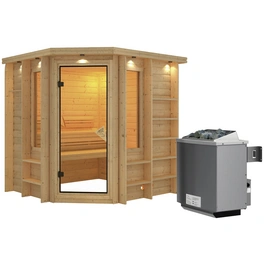 Sauna »Libau«, inkl. 9 kW Saunaofen mit integrierter Steuerung, für 3 Personen