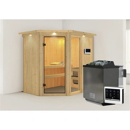 Sauna »Paide 1«, inkl. 9 kW Bio-Kombi-Saunaofen mit externer Steuerung, für 3 Personen