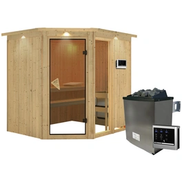 Sauna »Paide 2«, inkl. 9 kW Saunaofen mit externer Steuerung, für 3 Personen