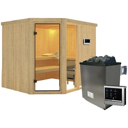 Sauna »Paide 3«, inkl. 9 kW Saunaofen mit externer Steuerung, für 4 Personen