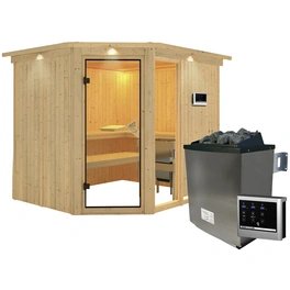 Sauna »Paide 3«, inkl. 9 kW Saunaofen mit externer Steuerung, für 4 Personen