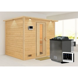 Sauna »Paldiski«, inkl. 9 kW Bio-Kombi-Saunaofen mit externer Steuerung, für 4 Personen