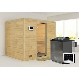 Sauna »Paldiski«, inkl. 9 kW Bio-Kombi-Saunaofen mit externer Steuerung, für 4 Personen