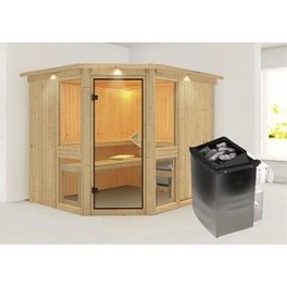 Sauna »Pölva 3«, inkl. 9 kW Saunaofen mit integrierter Steuerung, für 4 Personen