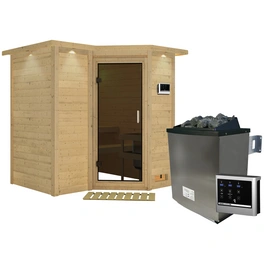 Sauna »Riga 1«, inkl. 9 kW Saunaofen mit externer Steuerung, für 3 Personen