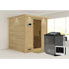 Sauna »Sindi«, inkl. 9 kW Bio-Kombi-Saunaofen mit externer Steuerung, für 4 Personen