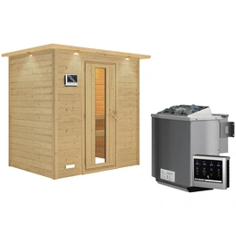 Sauna »Sonja«, inkl. 9 kW Bio-Kombi-Saunaofen mit externer Steuerung, für 3 Personen