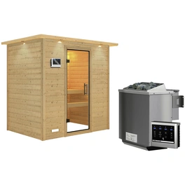 Sauna »Sonja«, inkl. 9 kW Bio-Kombi-Saunaofen mit externer Steuerung, für 3 Personen