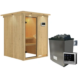 Sauna »Tallinn«, inkl. 9 kW Saunaofen mit externer Steuerung, für 3 Personen