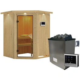 Sauna »Tartu«, inkl. 9 kW Saunaofen mit externer Steuerung, für 3 Personen