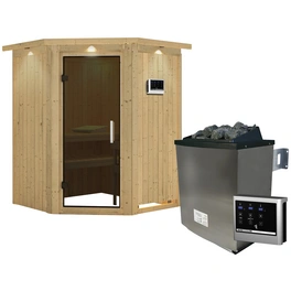 Sauna »Tartu«, inkl. 9 kW Saunaofen mit externer Steuerung, für 3 Personen