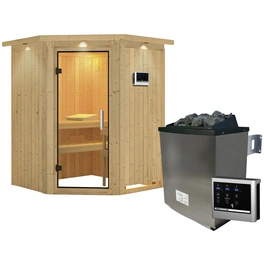 Sauna »Tartu«, inkl. 9 kW Saunaofen mit externer Steuerung, für 3 Personen