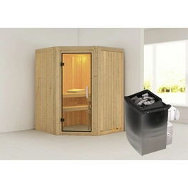 Sauna »Tartu«, inkl. 9 kW Saunaofen mit integrierter Steuerung, für 3 Personen