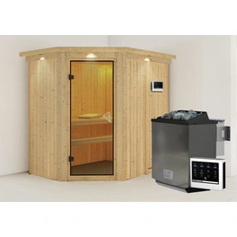 Sauna »Vijandi«, inkl. 9 kW Bio-Kombi-Saunaofen mit externer Steuerung, für 3 Personen