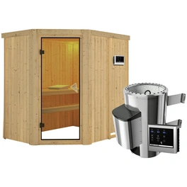 Sauna »Wenden«, inkl. 3.6 kW Saunaofen mit externer Steuerung, für 3 Personen