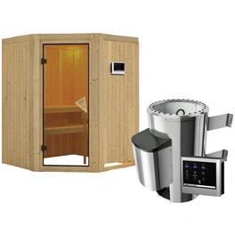 Sauna »Wolmar«, inkl. 3.6 kW Saunaofen mit externer Steuerung, für 3 Personen