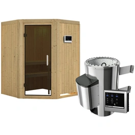 Sauna »Wolmar«, inkl. 3.6 kW Saunaofen mit externer Steuerung, für 3 Personen