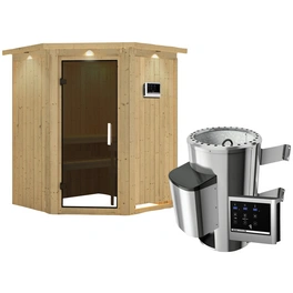 Sauna »Wolmar«, inkl. 3.6 kW Saunaofen mit externer Steuerung, für 3 Personen